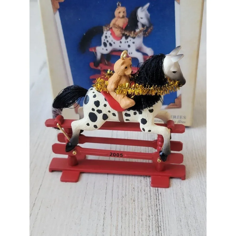 Hallmark 2005 a pony for Christmas ornament Xmas teddy‎ bear